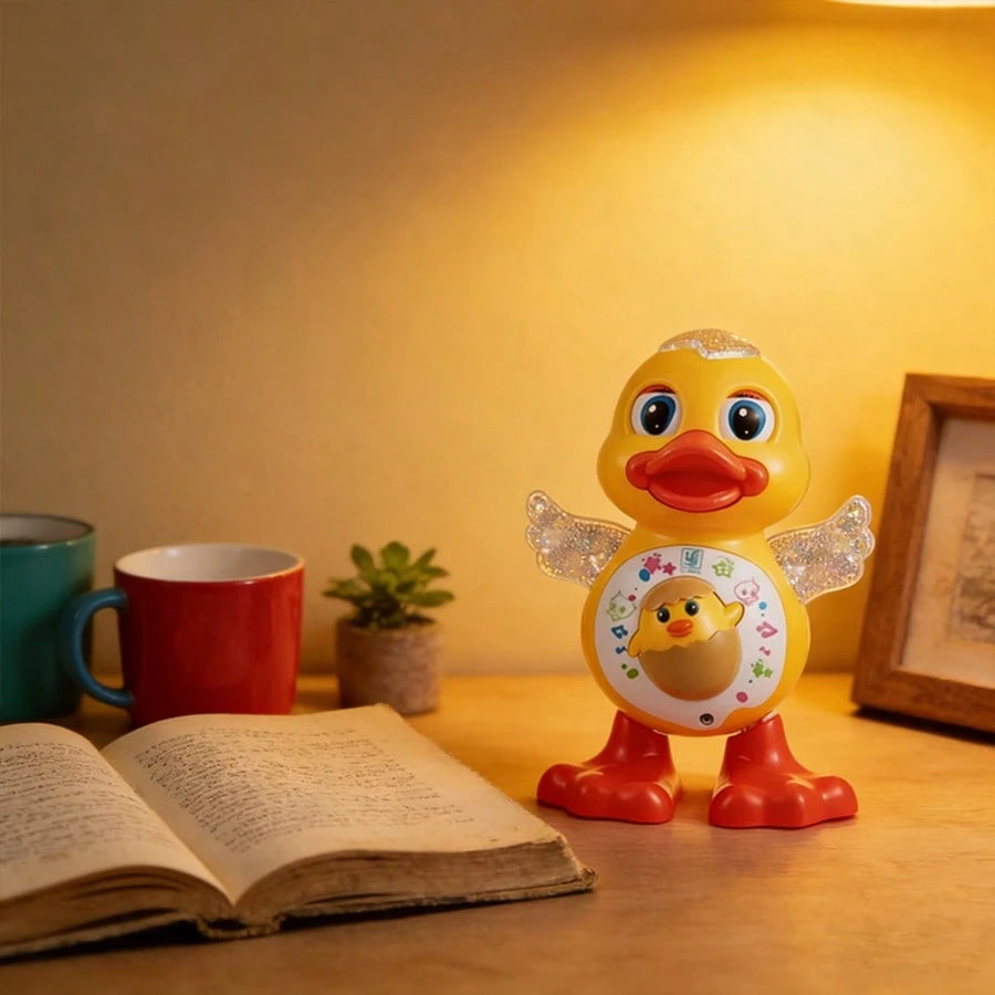 Baby Musical Duck Toy, Dancing Crawling Glowing Belly Play Toy, With Music And Lights, Perfect Easter Gift For Infants And Toddlers