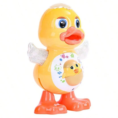 Baby Musical Duck Toy, Dancing Crawling Glowing Belly Play Toy, With Music And Lights, Perfect Easter Gift For Infants And Toddlers