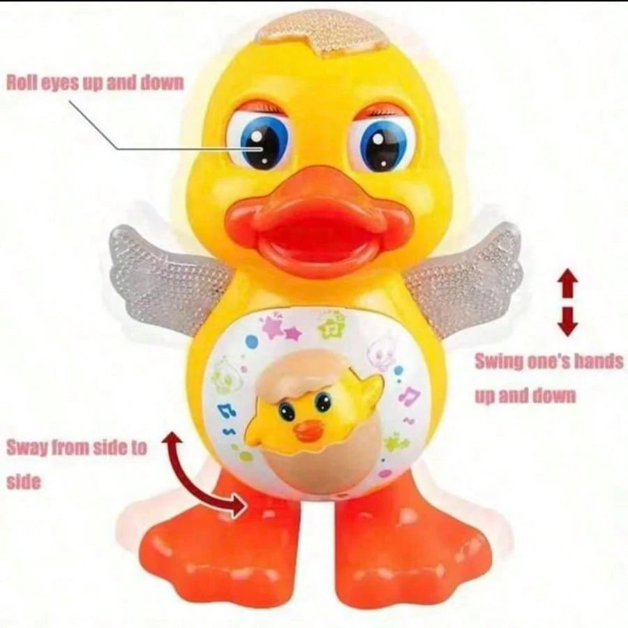 Baby Musical Duck Toy, Dancing Crawling Glowing Belly Play Toy, With Music And Lights, Perfect Easter Gift For Infants And Toddlers