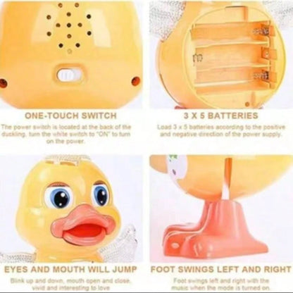 Baby Musical Duck Toy, Dancing Crawling Glowing Belly Play Toy, With Music And Lights, Perfect Easter Gift For Infants And Toddlers