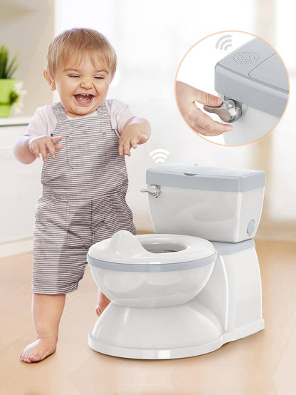 Baby Potty Training Toilet With Realistic Flushing Sound & Feel Like An Adult Toilet, Removable Pot, With Storage Tank And Toilet Paper Holder