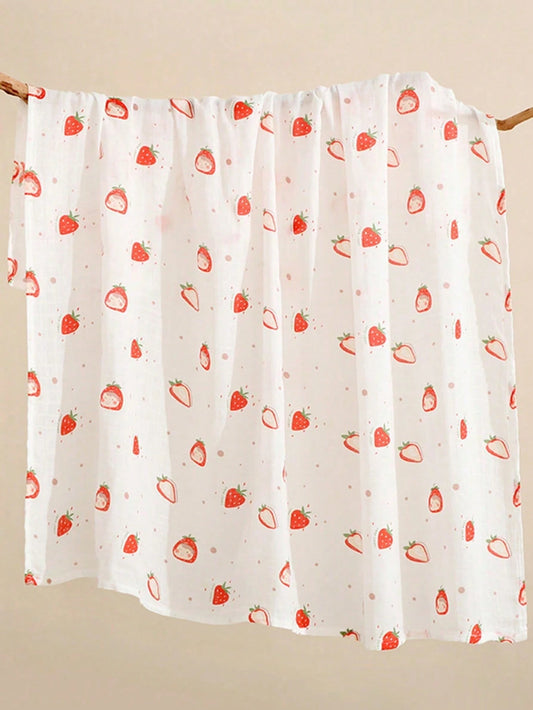 Baby Skin-Friendly Breathable Swaddle Blanket, Thin Gauze Wrap, 110*110cm