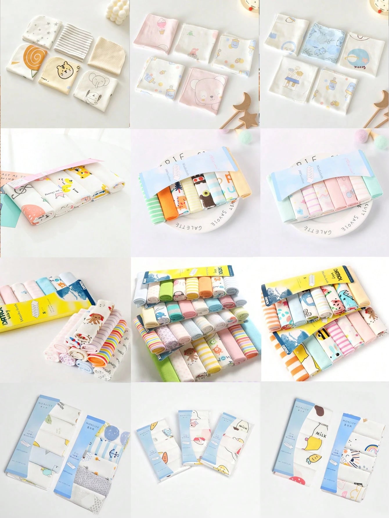 Baby Soft Towel, Baby Bath Towel, Children Bathing & Feeding Wet Wipes- Towel Color Randomly Shipped (Note: Some Styles Not Shown In Pictures)