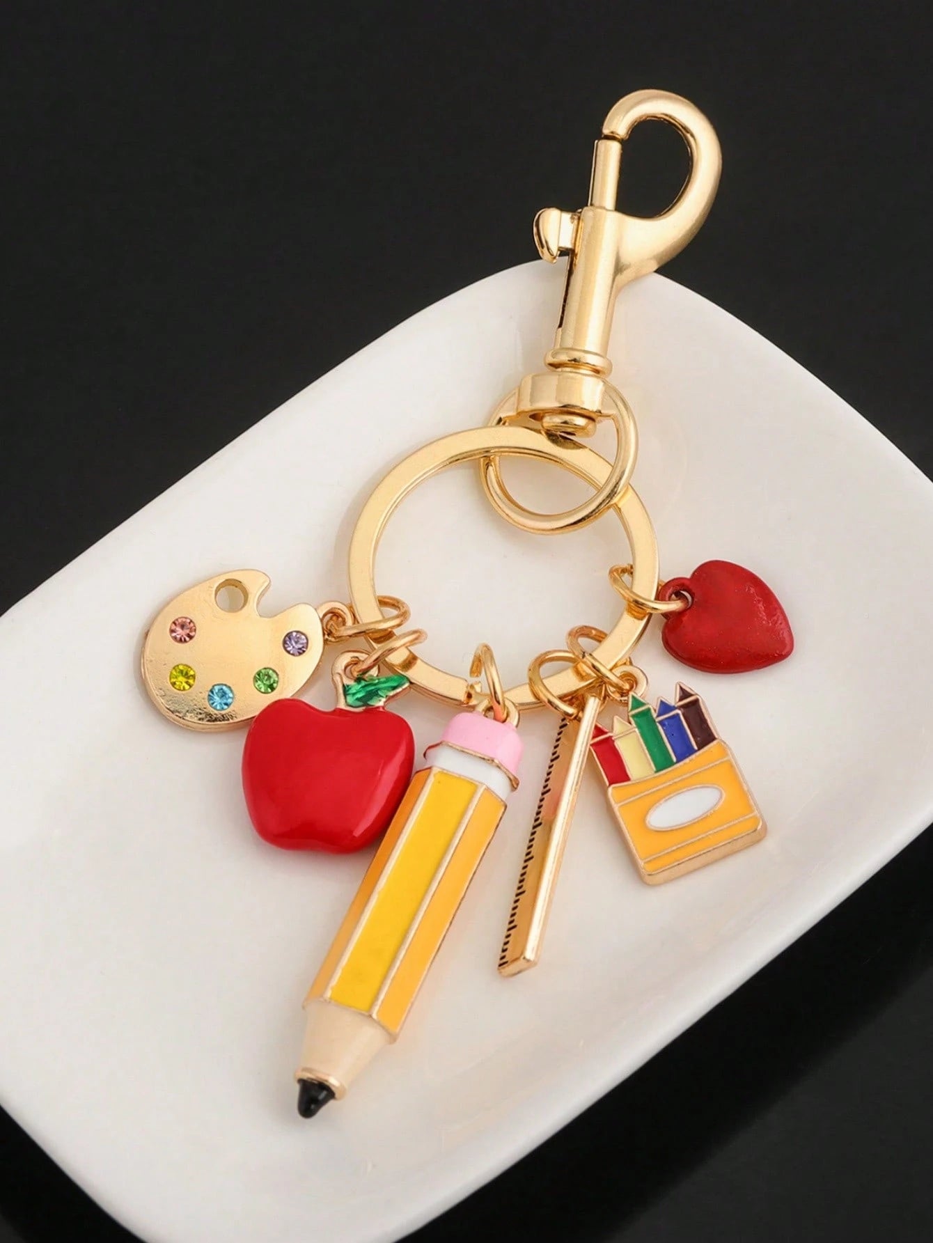 Back-To-School Gift Keychain, Teachers' Day Creative Pencil And Ruler, High-End Bag Pendant, Student Back-To-School Gift