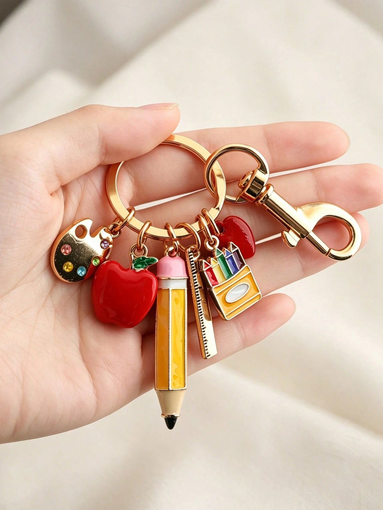 Back-To-School Gift Keychain, Teachers' Day Creative Pencil And Ruler, High-End Bag Pendant, Student Back-To-School Gift