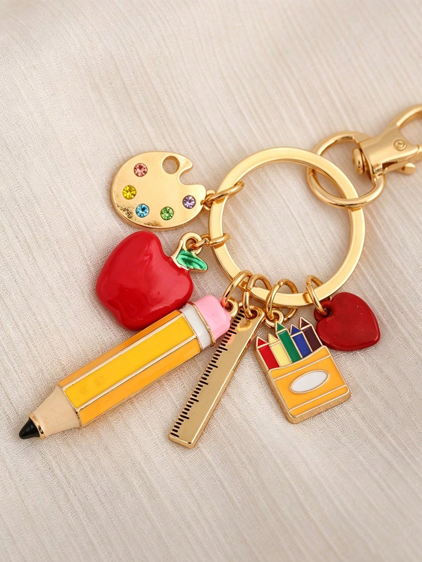 Back-To-School Gift Keychain, Teachers' Day Creative Pencil And Ruler, High-End Bag Pendant, Student Back-To-School Gift