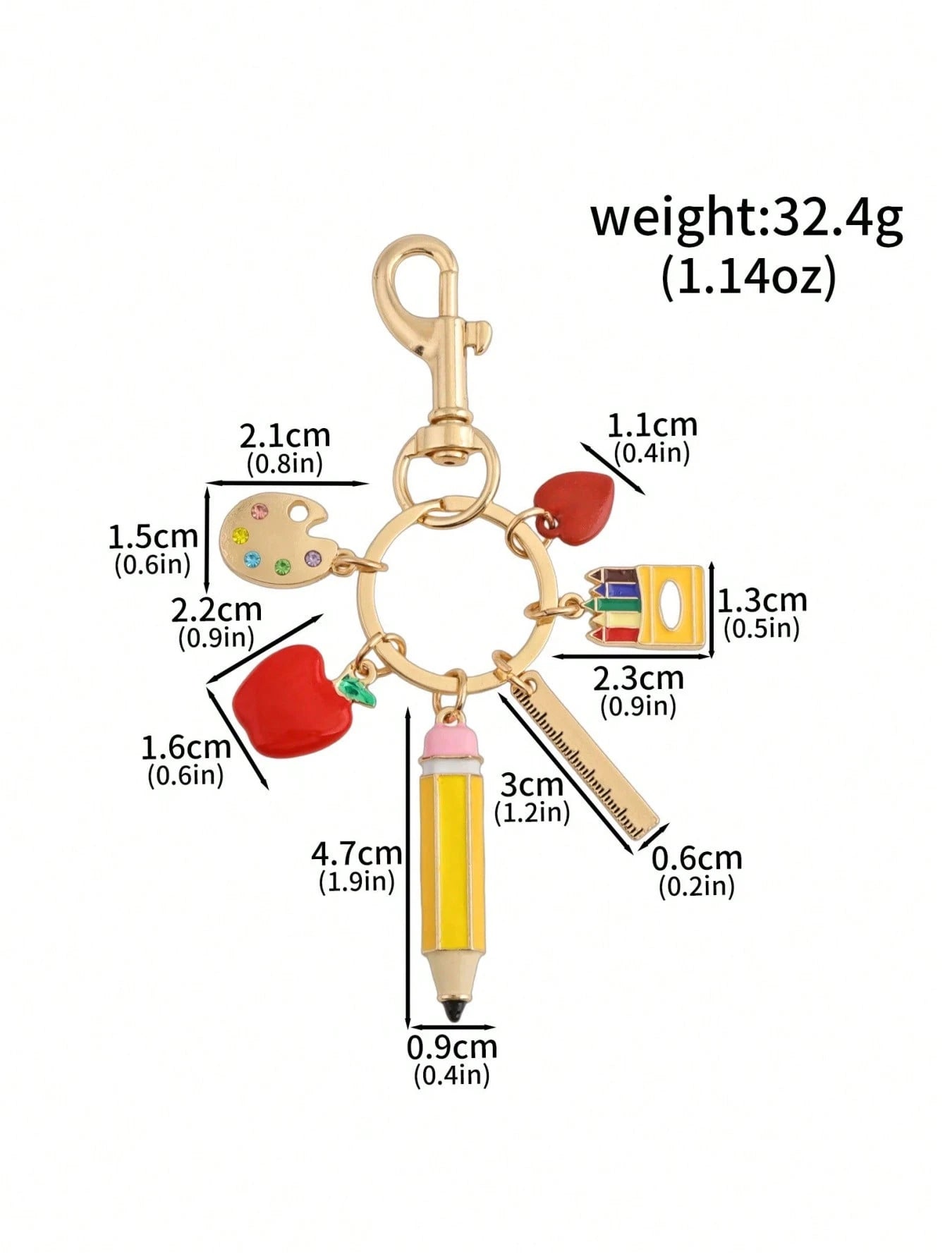 Back-To-School Gift Keychain, Teachers' Day Creative Pencil And Ruler, High-End Bag Pendant, Student Back-To-School Gift