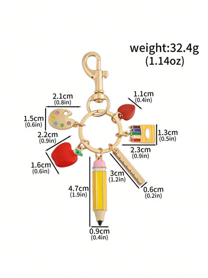 Back-To-School Gift Keychain, Teachers' Day Creative Pencil And Ruler, High-End Bag Pendant, Student Back-To-School Gift