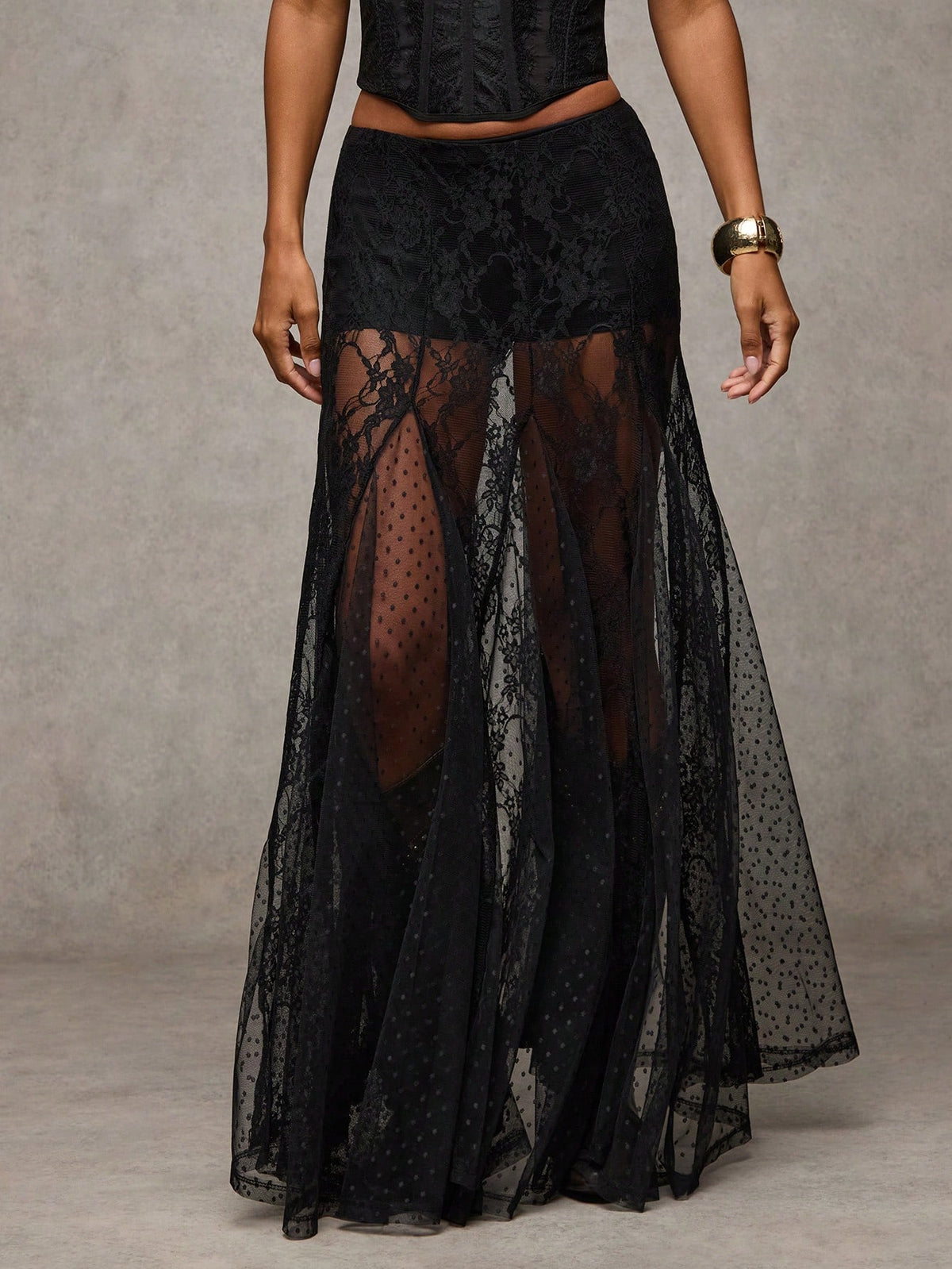 BAE Lace See-Through Low-Waist Skirt, Women Country Music Concert/Beach Resort,Valentine's Day, Valentine For Women