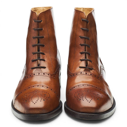 'Balmoral' Brown Leather Boots UK 6.5