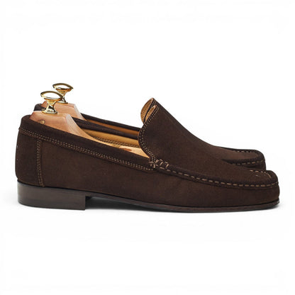 'Bari' Dark Brown Suede Loafers UK 6 EU 40