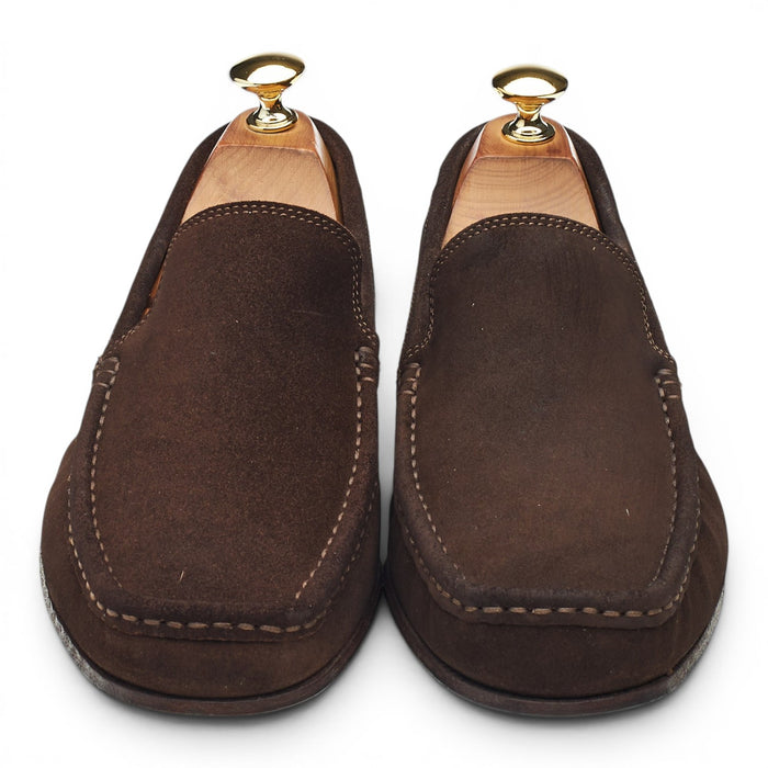 'Bari' Dark Brown Suede Loafers UK 6 EU 40