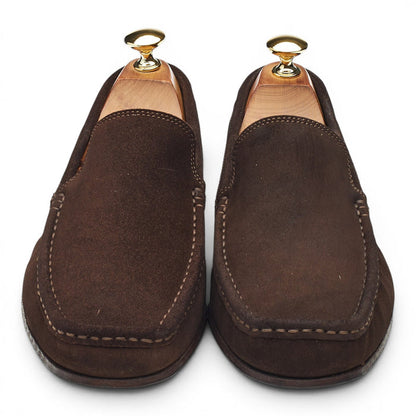 'Bari' Dark Brown Suede Loafers UK 6 EU 40
