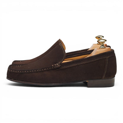'Bari' Dark Brown Suede Loafers UK 6 EU 40