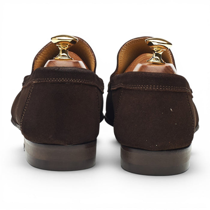 'Bari' Dark Brown Suede Loafers UK 6 EU 40