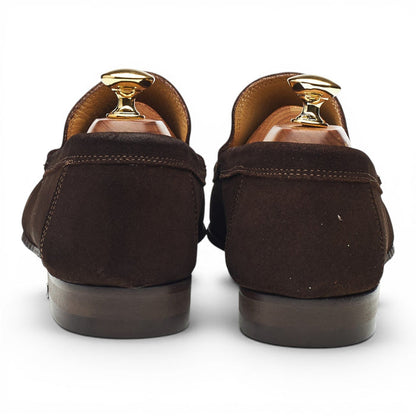 'Bari' Dark Brown Suede Loafers UK 6 EU 40