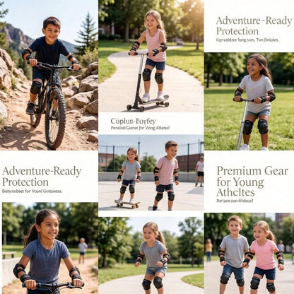BAT DEICIDE 6PCS Kids Protective Gear CPSIA Certified: Knee Pads Elbow Pads Wrist Guards For Skateboard Cycling Scooter Skating Balance Bike 2-5Y, Back To School