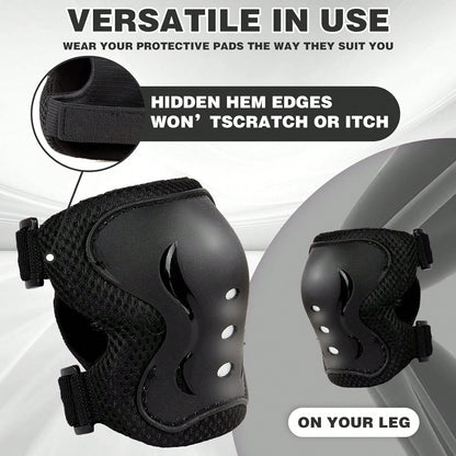 BAT DEICIDE 6PCS Kids Protective Gear CPSIA Certified: Knee Pads Elbow Pads Wrist Guards For Skateboard Cycling Scooter Skating Balance Bike 2-5Y, Back To School