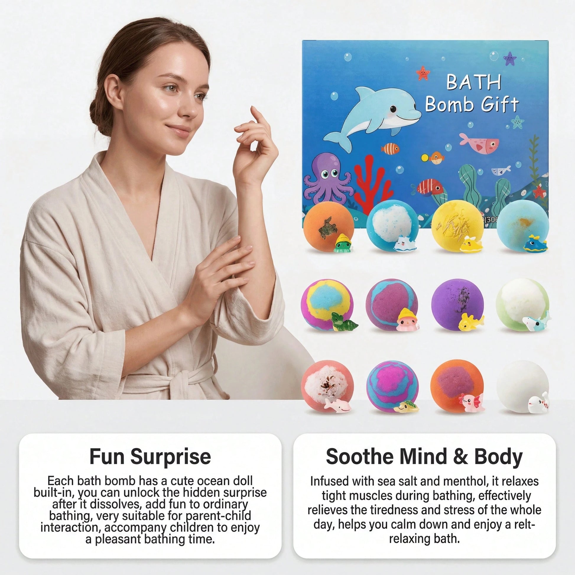 Bath Bombs For Kids With Surprise Inside, 12 Pack Colorful Surprise Bath Fizzies Set- Organic Natural Bath Bombs Set- Ideal Birthday Gift For Boys & Girls- Perfect Handmade Birthday, Party, For Boy