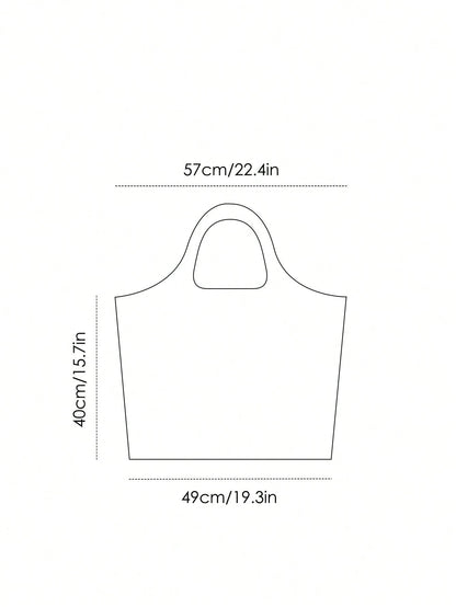 BATMAN X 1pc Fashionable Bat Print Foldable Portable Shopping Tote Bag