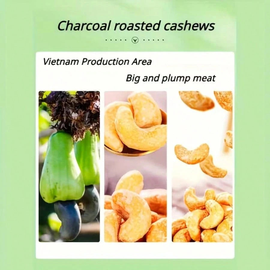 BE&CHEERY 3 Bags Of Cashews/10.58 Ounces, Ready To Eat Nuts, Shellless Pure Nuts, Salty And Crisp, High Plant Protein Content, Delicious Nut Snacks, Suitable For Valentine's Day Gifts, Drama Snacks, A