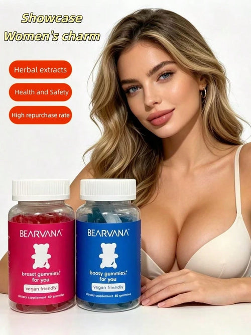BEARVANA Berry Gummies For Body Shaping-For Sisters, Besties, You! The Fun & Functional Herbal Multivitamin For Women's Daily Support, Berry Flavor Gummy Bears,Non-GMO Gluten Free,2-Pack Gift Value