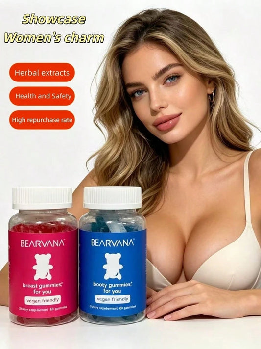 BEARVANA Berry Gummies For Body Shaping-For Sisters, Besties, You! The Fun & Functional Herbal Multivitamin For Women's Daily Support, Berry Flavor Gummy Bears,Non-GMO Gluten Free,2-Pack Gift Value