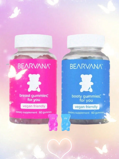 BEARVANA Berry Gummies For Body Shaping-For Sisters, Besties, You! The Fun & Functional Herbal Multivitamin For Women's Daily Support, Berry Flavor Gummy Bears,Non-GMO Gluten Free,2-Pack Gift Value