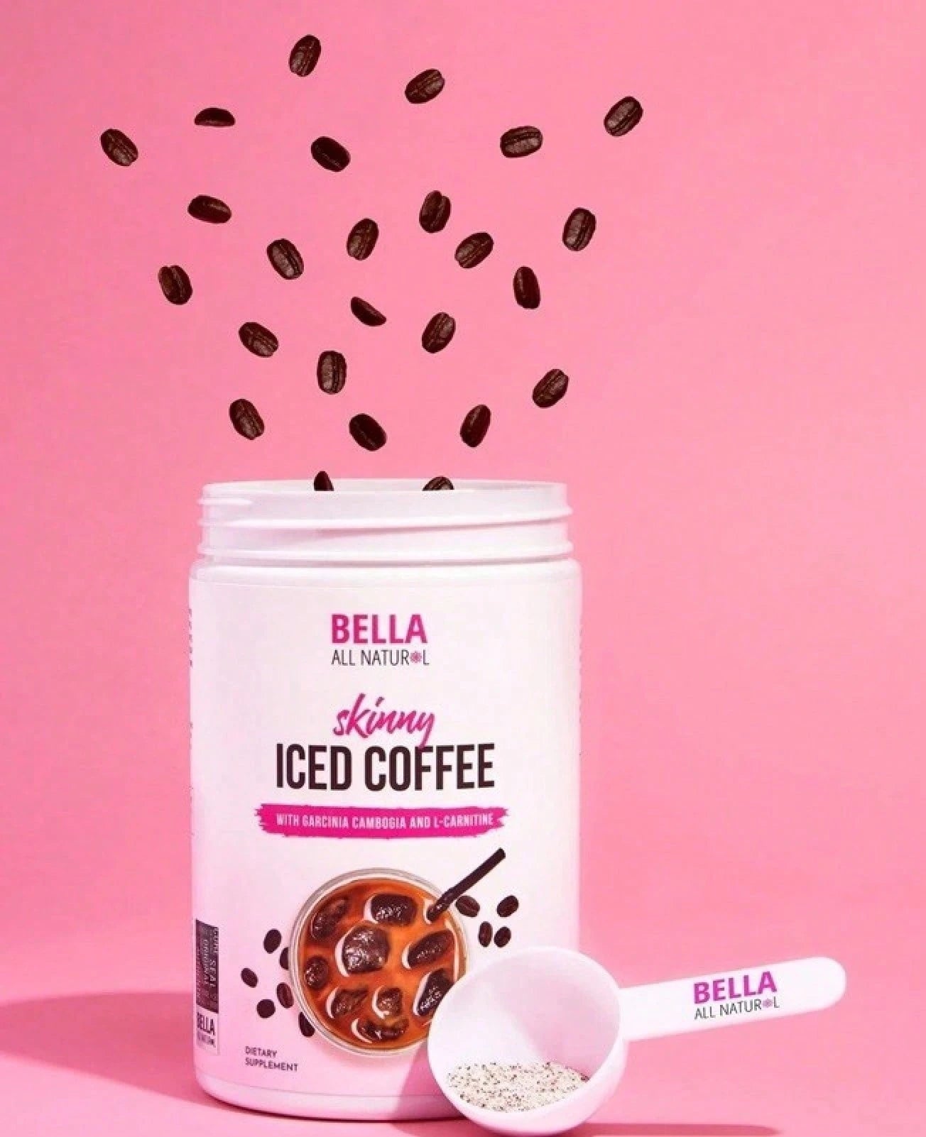 Bella Skinny Iced Coffee- Boost Metabolism, Burn Fat & Curb Cravings| Low-Calorie Dietary Supplement With Arabica Coffee| 17.6oz