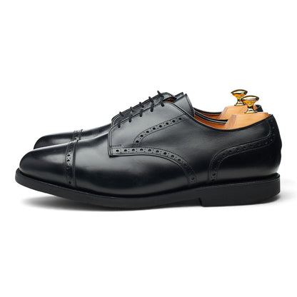 'Benton' Black Leather Cap Toe Derby UK 11.5 US 12 EE