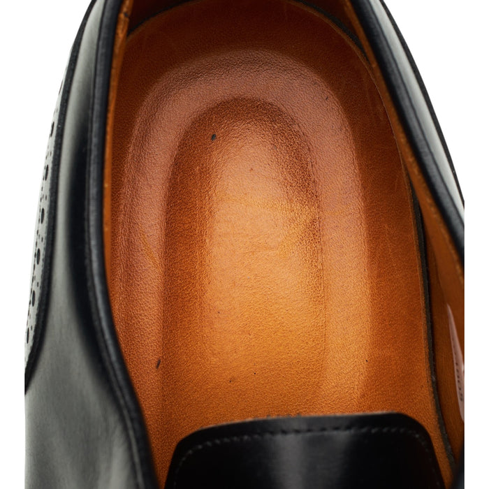 'Benton' Black Leather Cap Toe Derby UK 11.5 US 12 EE