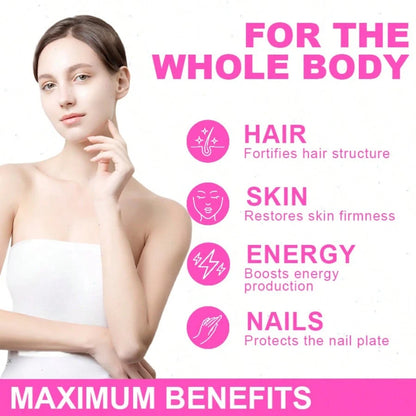 Biotin & Collagen Softgels For Men & Women- Brightens & Evens Skin Tone, Reduces Fine Lines & Wrinkles- 120 Capsules