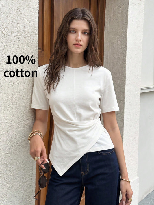 BizChic T-Shirt Casual Sports Style Country Style Daily Business Formal Commute Date Vacation Office Slimming Elegant Sexy Versatile Summer Autumn Halloween Back To School Party Birthday Wedding Guest