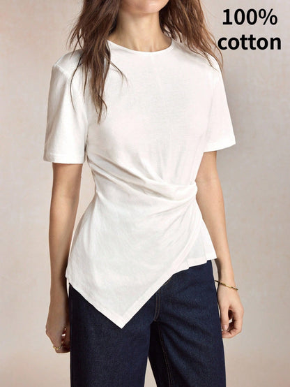 BizChic T-Shirt Casual Sports Style Country Style Daily Business Formal Commute Date Vacation Office Slimming Elegant Sexy Versatile Summer Autumn Halloween Back To School Party Birthday Wedding Guest