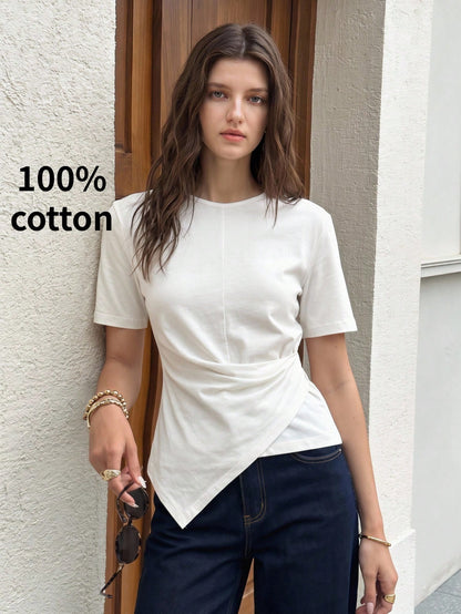 BizChic T-Shirt Casual Sports Style Country Style Daily Business Formal Commute Date Vacation Office Slimming Elegant Sexy Versatile Summer Autumn Halloween Back To School Party Birthday Wedding Guest