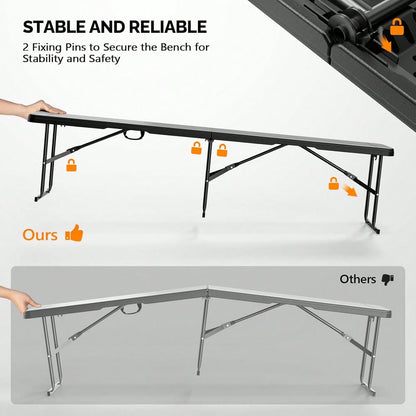 Black Aluminum Alloy Outdoor Folding Bar Table, Rectangular With Railing And Fabric, 110.5*38*88cm, 30kg, Camping Bar Table.