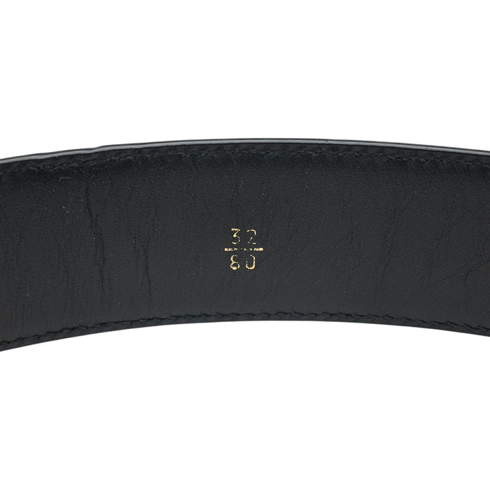 Black Leather Belt 32"