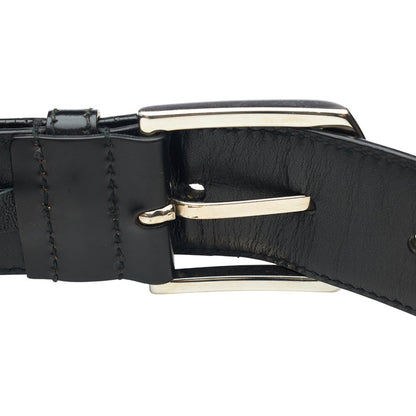 Black Leather Belt 32"