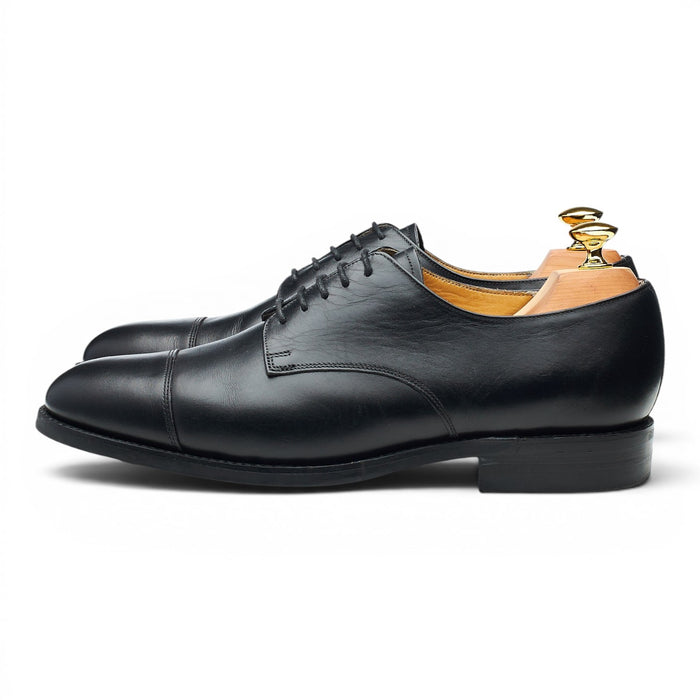 Black Leather Cap Toe Derby UK 7.5 E