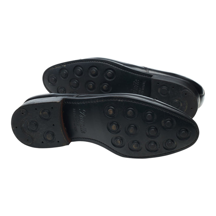 Black Leather Cap Toe Derby UK 7.5 E