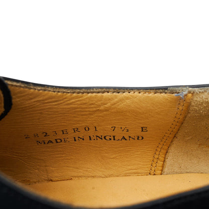 Black Leather Cap Toe Derby UK 7.5 E