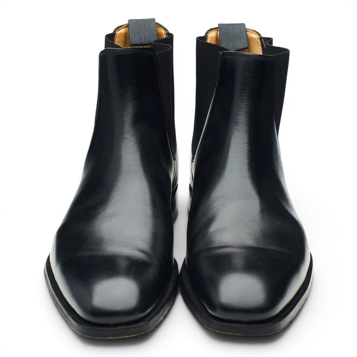 Black Leather Chelsea Boots UK 7 FX