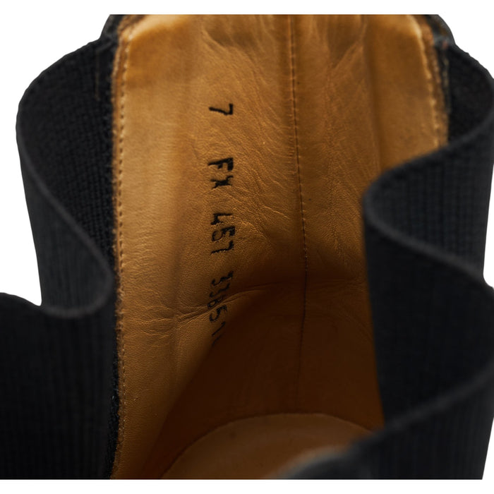 Black Leather Chelsea Boots UK 7 FX