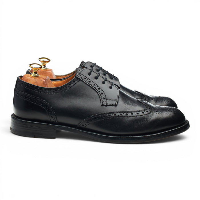 Black Leather Derby Brogues UK 10.5 E