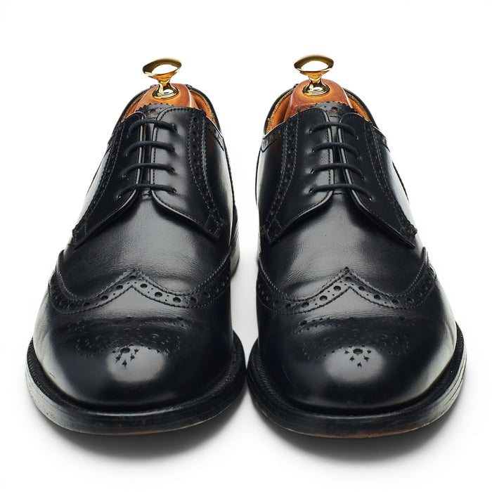 Black Leather Derby Brogues UK 10.5 E