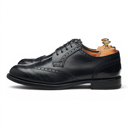 Black Leather Derby Brogues UK 10.5 E