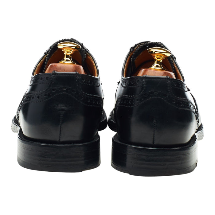 Black Leather Derby Brogues UK 10.5 E