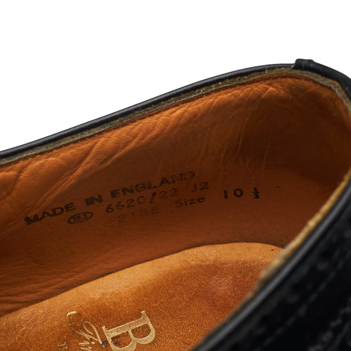 Black Leather Derby Brogues UK 10.5 E