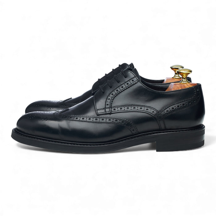 Black Leather Derby Brogues UK 7 F
