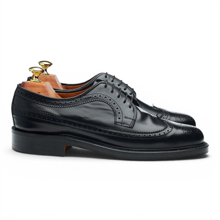 Black Leather Derby Brogues UK 7.5 E